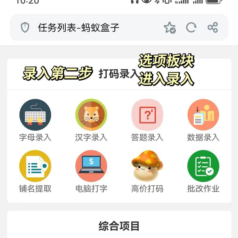 蚂蚁盒子打字录入平台解锁版
