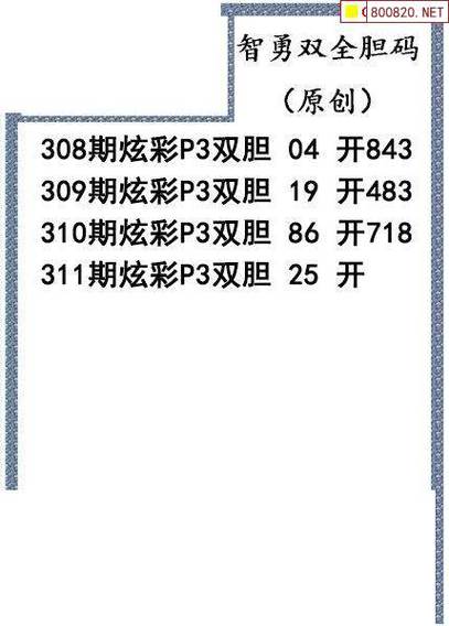 彩界皇太子p3胆码