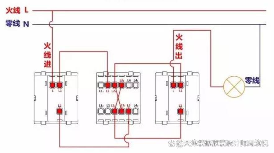 公牛三开双控接线图解法缩略图