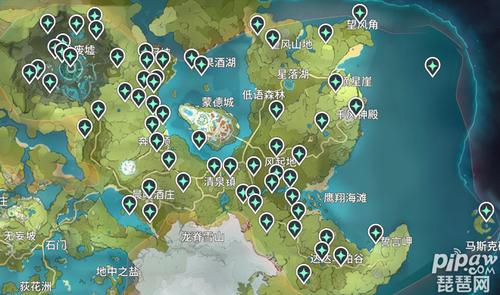 原神风神瞳分布图