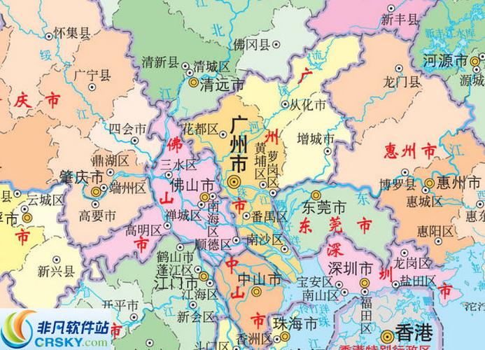 广州城区地图全图放大图标
