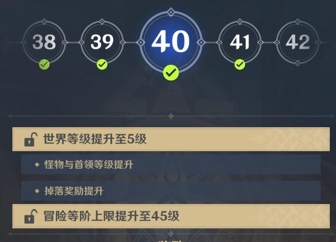 原神冒险等级45级世界等级多少游戏截图