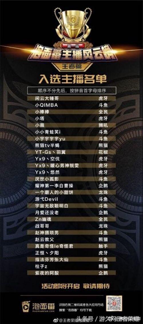王者主播排行榜实力