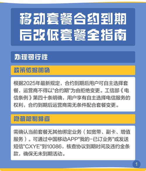 移动套餐合约到期了可以改低套餐吗图标