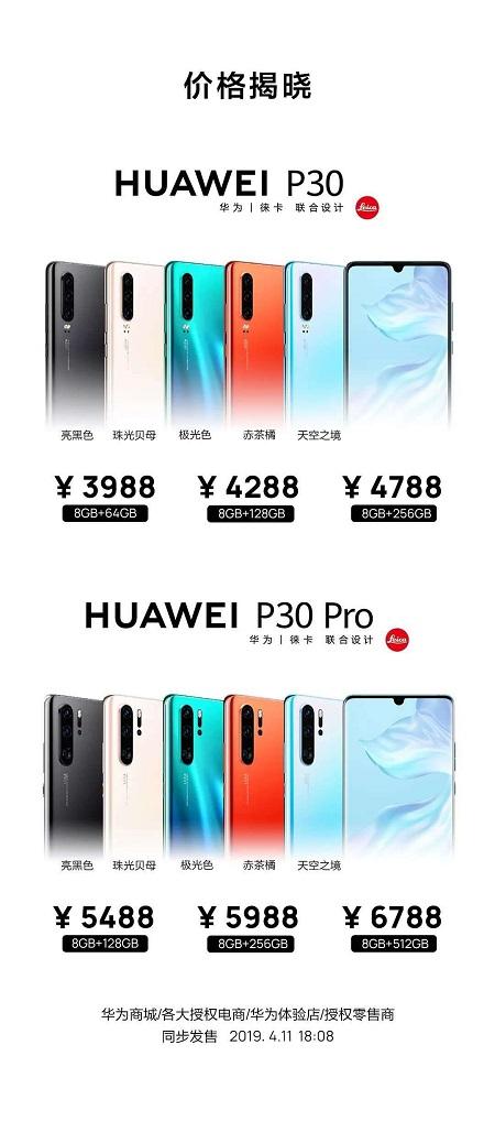华为p30参数详细参数缩略图
