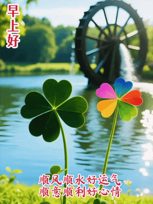 问早上好的动感表情包