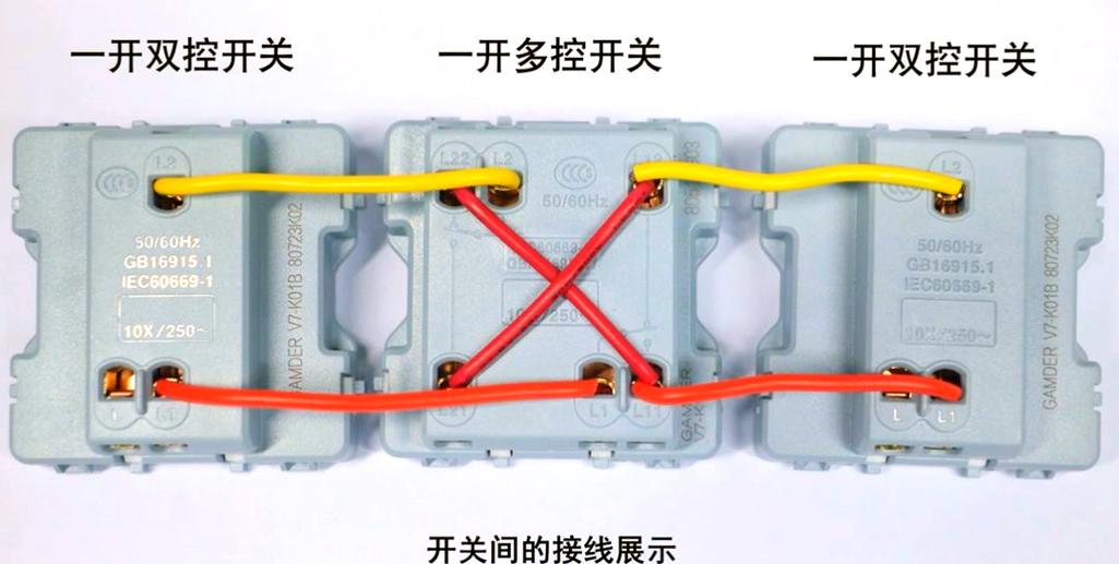 灯多控开关安装方法图标