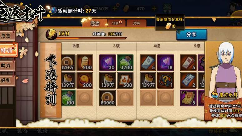 火影忍者换区都有什么奖励