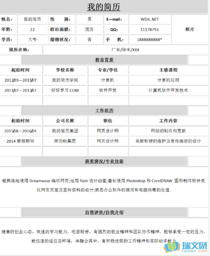 个人工作经历怎么写好