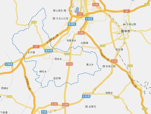 清徐县乡镇地图缩略图