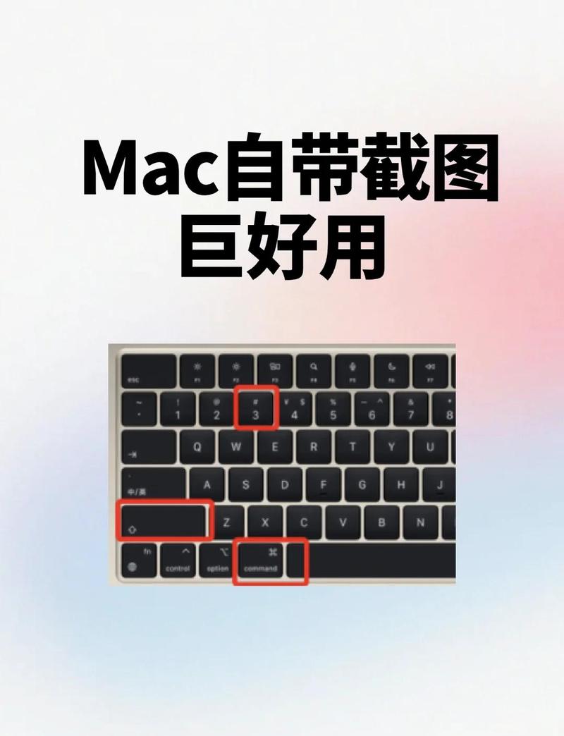 苹果电脑没有shif键怎么截图
