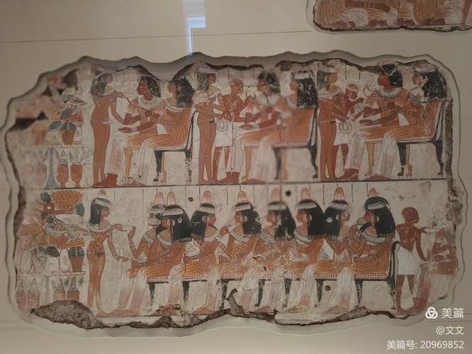 侍女为法老足壁画