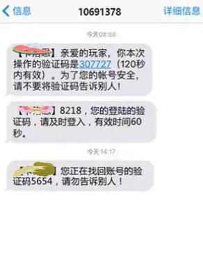 收到验证码短信是什么原因游戏截图
