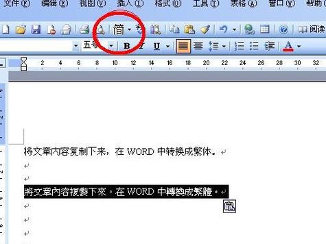 word中怎么改变繁体字图标