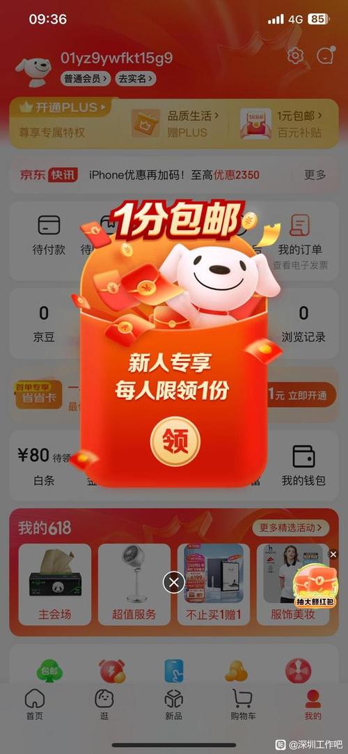 京东一分购入口