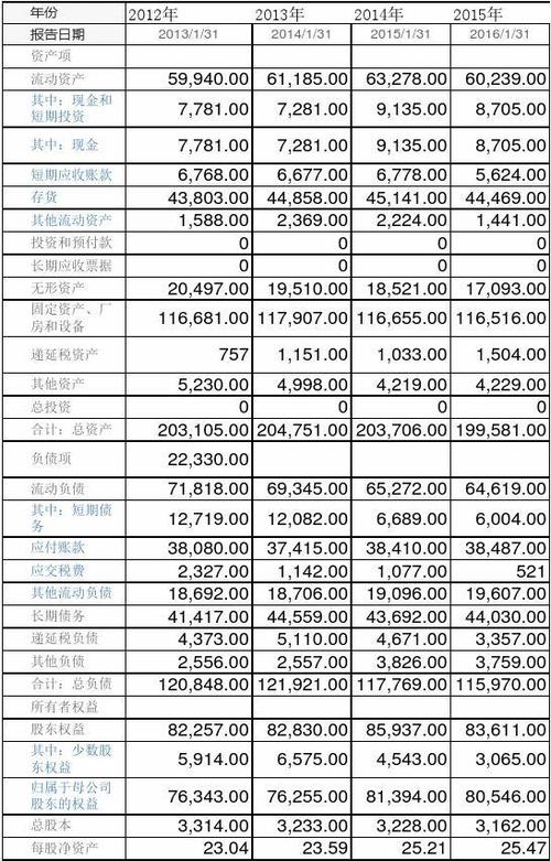 资产负债表和利润表模板缩略图