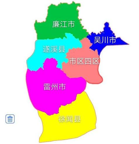 湛江各区县地图分布游戏截图