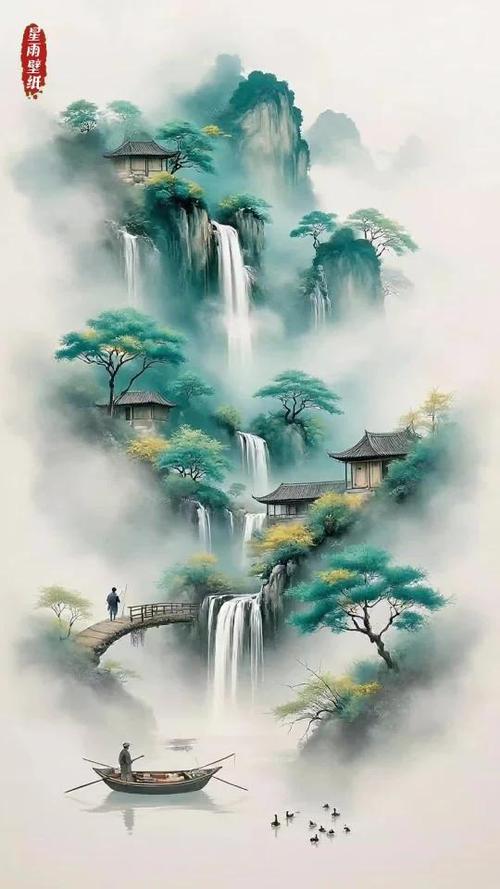 水墨山水画图片大全缩略图