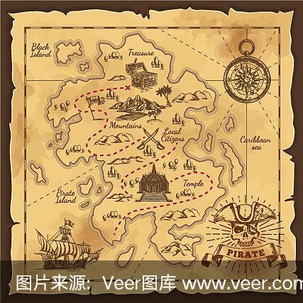 《藏宝图》-图库大全