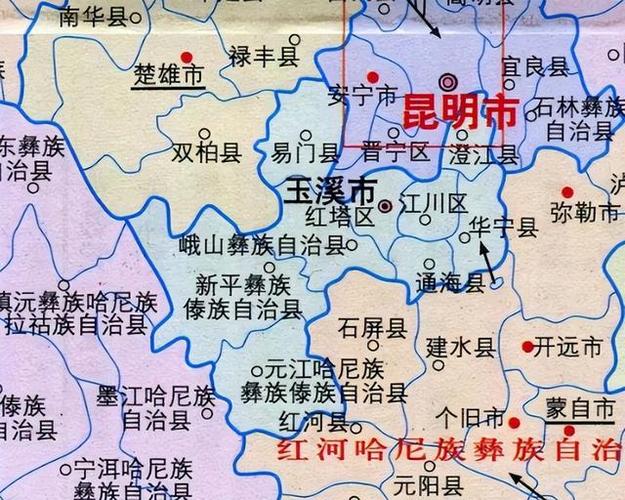 昆明市五区八县地图图标