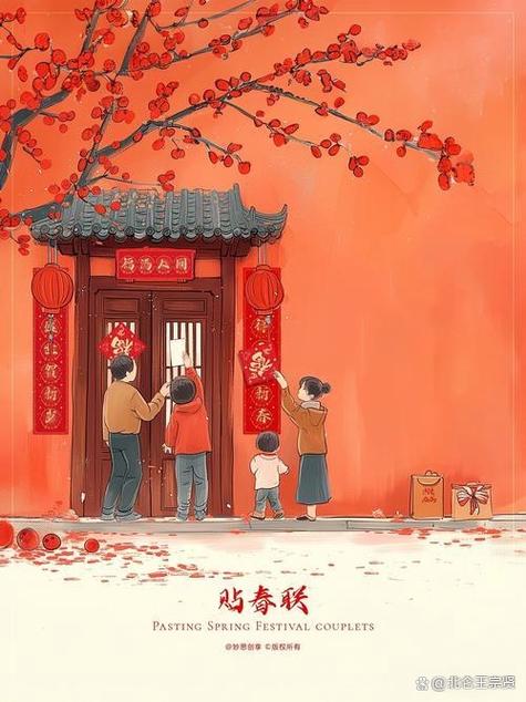 对联的正确贴法图示