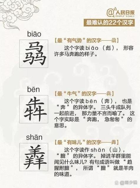 史上最难念的字集合