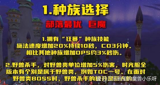 时光服法师首选哪个种族?