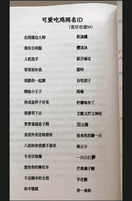 和平精英网名女生可爱图标