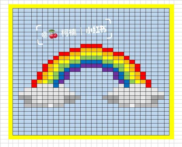 迷你世界彩虹像素教程缩略图
