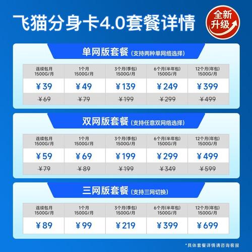 飞猫套餐收费明细表