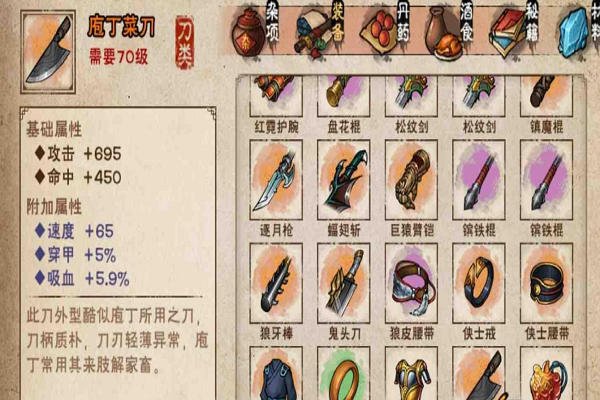 烟雨江湖70级必拿物品缩略图