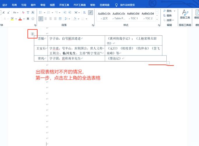 Word表格对齐图标