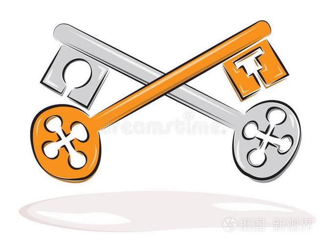 金与银钥匙图标