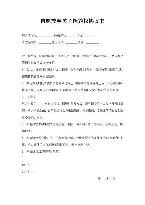 房屋自愿放弃继承协议书缩略图