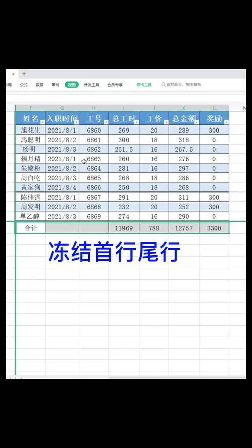 电脑怎么冻结首行首列缩略图