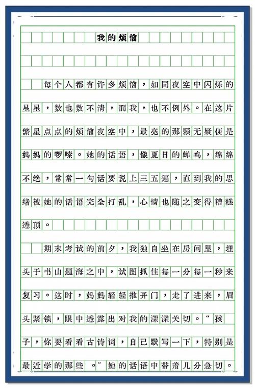 初中亲情类作文800字缩略图