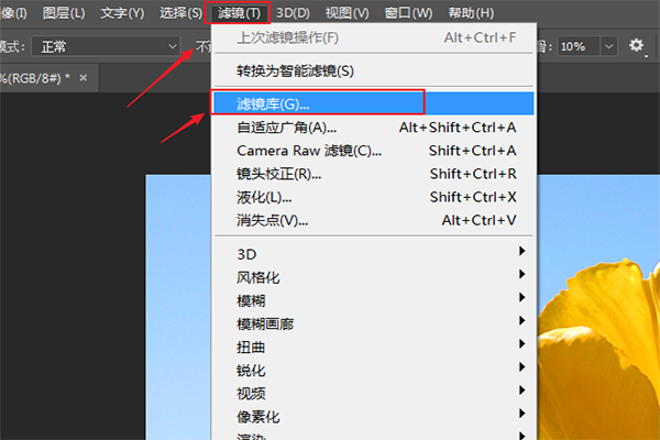 执行滤镜在哪图标