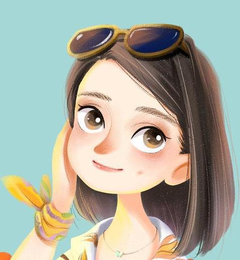 酒窝女孩漫画图片缩略图