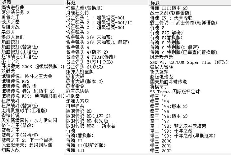 经典街机游戏大全目录游戏截图
