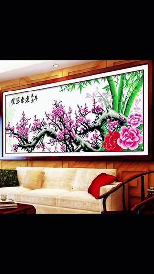 十字绣能免钉到墙上吗