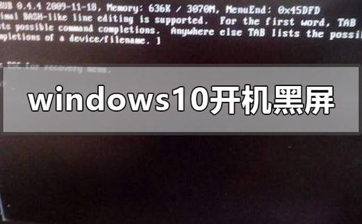 Win10开机黑屏图标