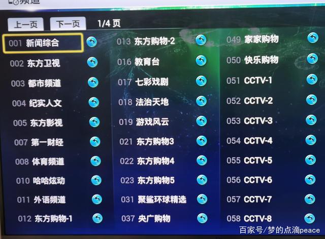 机顶盒电视频道排序
