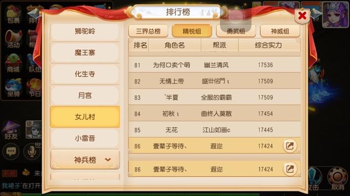 梦幻西游门派排名缩略图