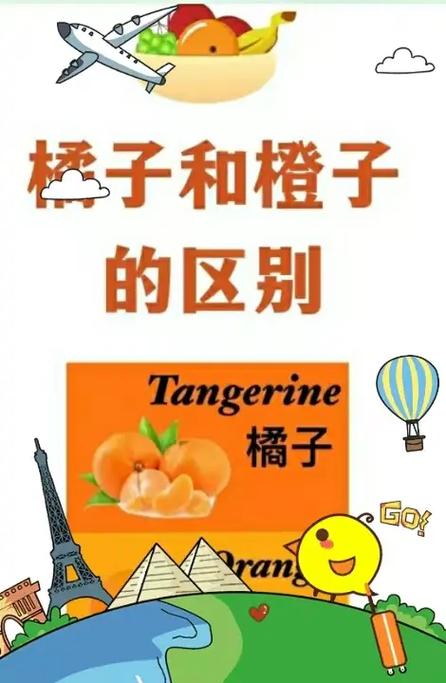 橘子,橙子,柑子,桔子的区别图标
