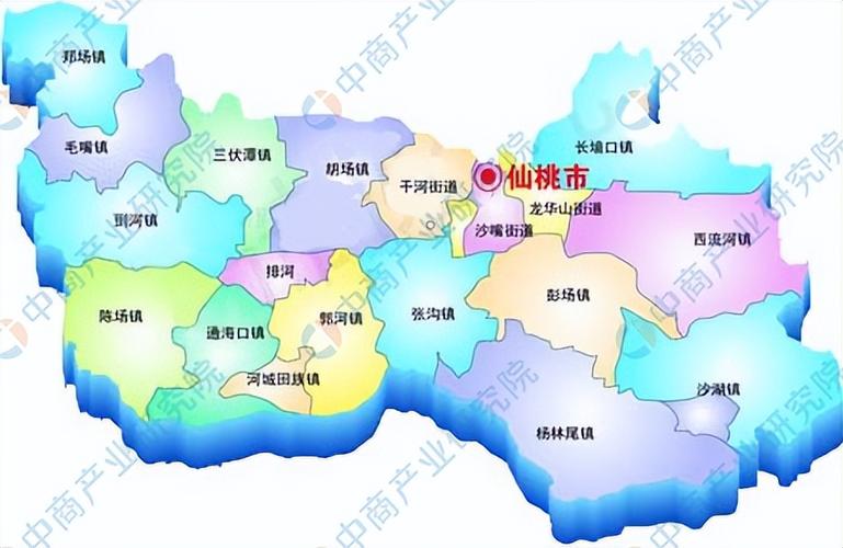 仙桃市行政区划图缩略图