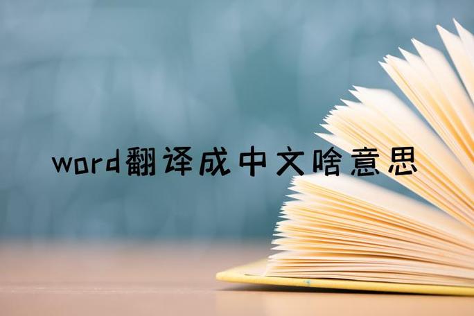 word是什么意思翻译成中文缩略图