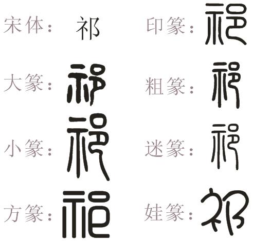 篆体字查询缩略图