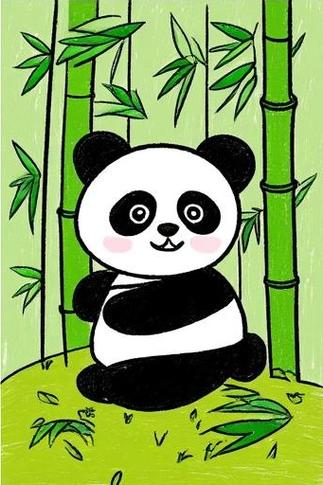 熊猫吃竹子图片简笔画缩略图
