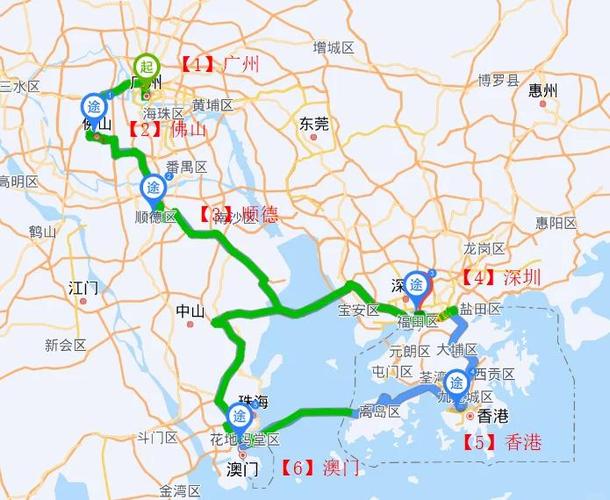 香港澳门珠海地图位置