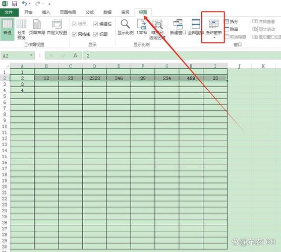 怎么冻结首行和第二列缩略图